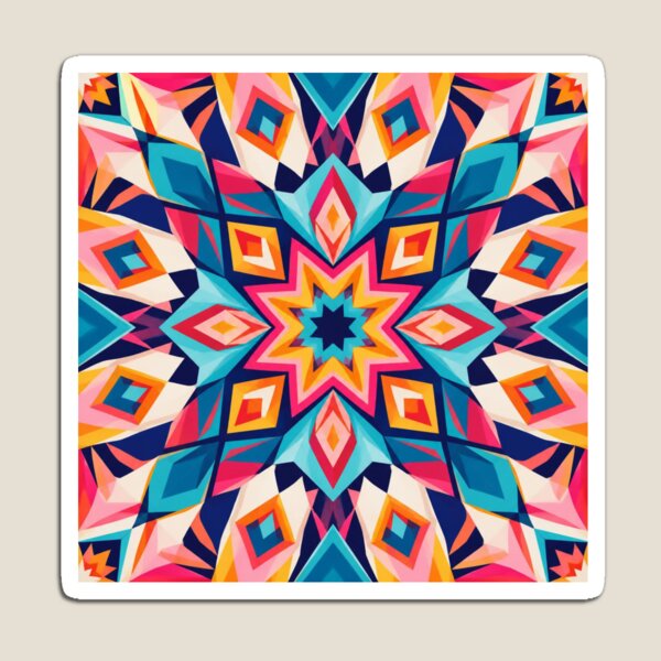 Item preview, Colourful Geometric Kaleidoscope Abstract Star Pattern designed and sold by My Gluten Free Life UK.