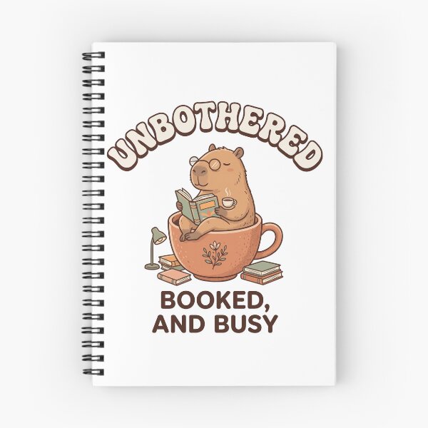 Item preview, Booked & Unbothered Capybara Reading designed and sold by SRK-369.