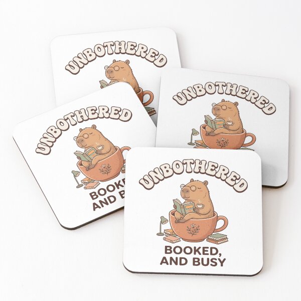 Item preview, Booked & Unbothered Capybara Reading designed and sold by SRK-369.