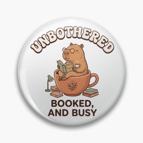 Item preview, Booked & Unbothered Capybara Reading designed and sold by SRK-369.