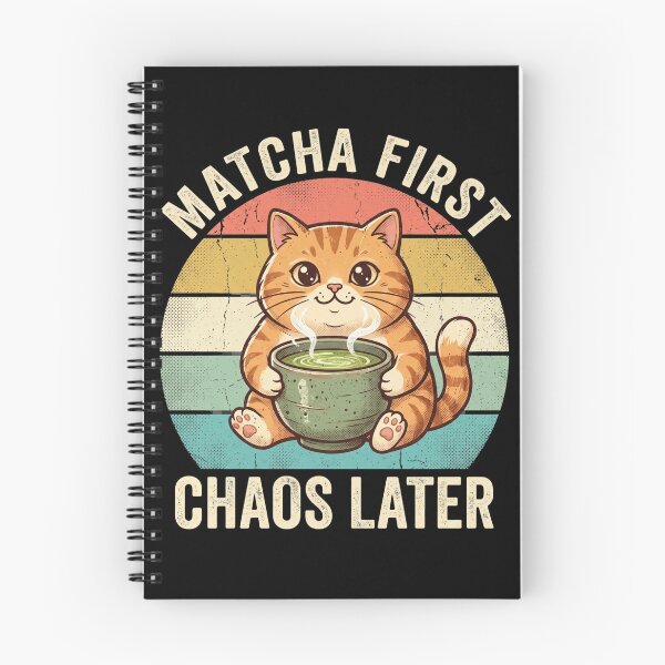 Item preview, Matcha First Chaos Later – Funny Matcha Cat designed and sold by TeeStyle.mr.