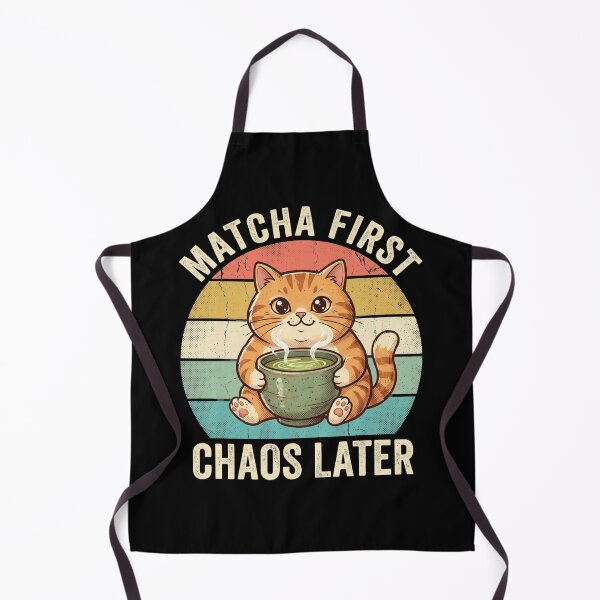 Item preview, Matcha First Chaos Later – Funny Matcha Cat designed and sold by TeeStyle.mr.