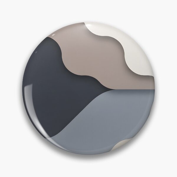 Item preview, Minimalist Retro Wavy Paper Cut Layers Wall Art Neutral Aesthetic Curved Abstract Pattern Print in Muted Slate Slate Blue Cream and Taupe Tones designed and sold by SurfaceCraft Studio.
