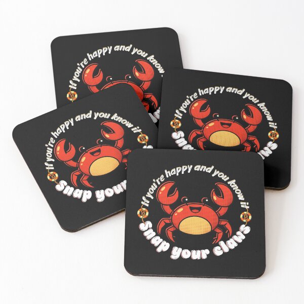 Item preview, Cute Pop Art Crab - If You're Happy and You Know It | Light Ink Version designed and sold by SunandShade.