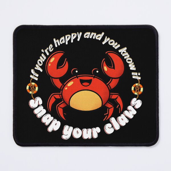 Item preview, Cute Pop Art Crab - If You're Happy and You Know It | Light Ink Version designed and sold by SunandShade.