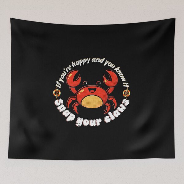Item preview, Cute Pop Art Crab - If You're Happy and You Know It | Light Ink Version designed and sold by SunandShade.
