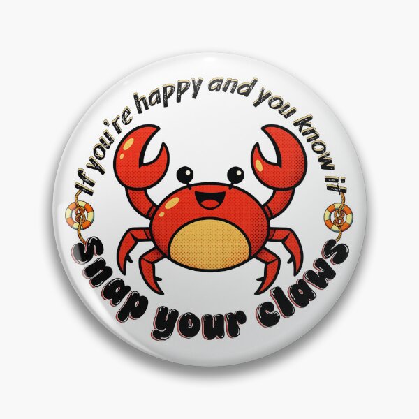 Item preview, Cute Pop Art Crab - If You're Happy and You Know It designed and sold by SunandShade.