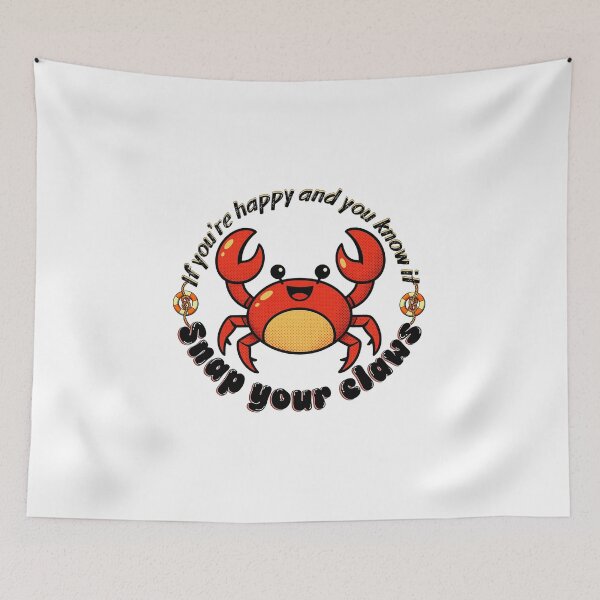 Item preview, Cute Pop Art Crab - If You're Happy and You Know It designed and sold by SunandShade.