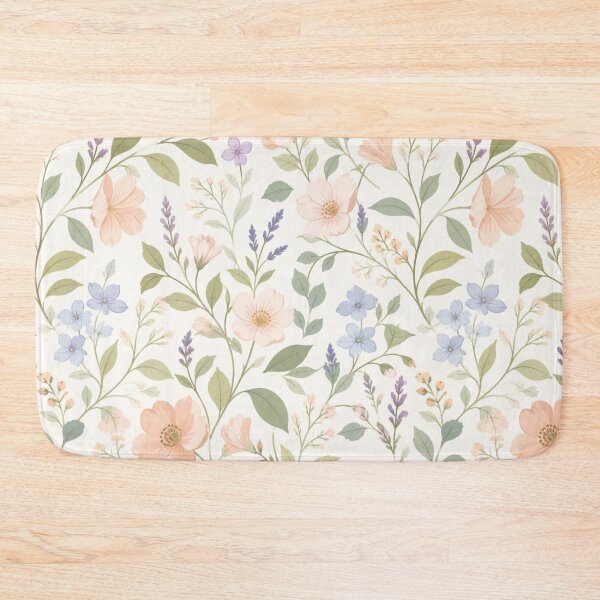 Item preview, Pastel Wildflower Botanical Pattern With Pink Blue And Lavender Flowers designed and sold by My Gluten Free Life UK.