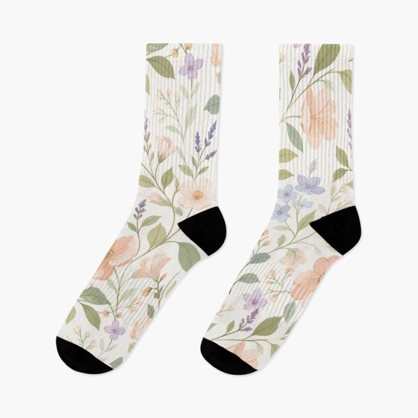 Item preview, Pastel Wildflower Botanical Pattern With Pink Blue And Lavender Flowers designed and sold by My Gluten Free Life UK.
