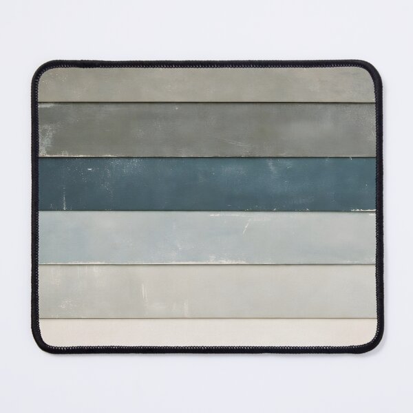 Item preview, Rustic Weathered Horizontal Stripes Wall Art Distressed Painted Wood Plank Texture Print in Slate Blue Charcoal and Off-White Tones designed and sold by SurfaceCraft Studio.