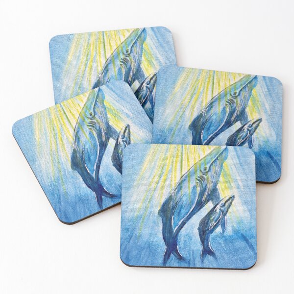 Item preview, Deep Blue Whales Journey designed and sold by TrazosDelSurArt.