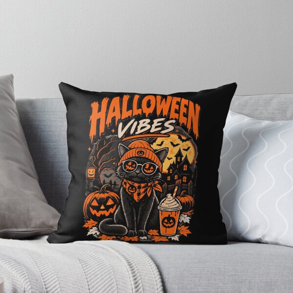 Item preview, Halloween Vibes Black Cat Retro Pumpkin designed and sold by Sunday.Supply.