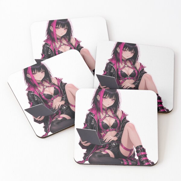 Item preview, Anime Hacker Girl Laptop designed and sold by SUPA BASED.
