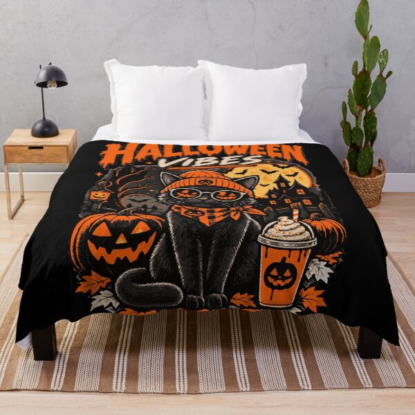 Item preview, Halloween Vibes Black Cat Retro Pumpkin designed and sold by Sunday.Supply.