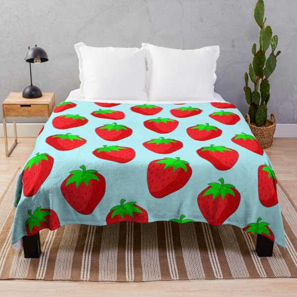 Item preview, Strawberries 4 (on blue) designed and sold by SyPhelan.