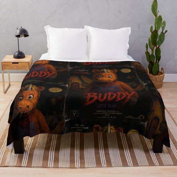 Aperçu de l'œuvre Affiche d'horreur rétro Buddy (C'EST BUDDY ! GÉNIAL !) créée et vendue par Soulfate.