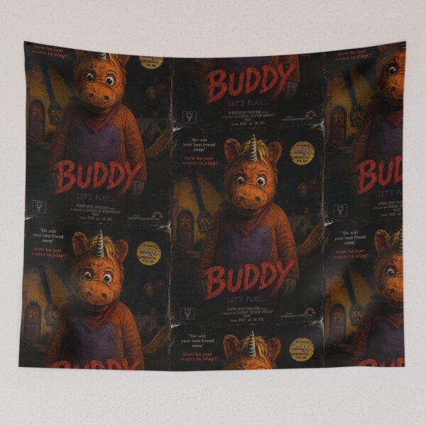 Item preview, Retro Buddy horror poster (ITS BUDDY! YAY!)  designed and sold by Soulfate.