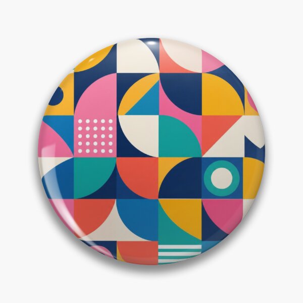 Item preview, Colourful Retro Geometric Abstract Pattern With Bold Shapes designed and sold by My Gluten Free Life UK.