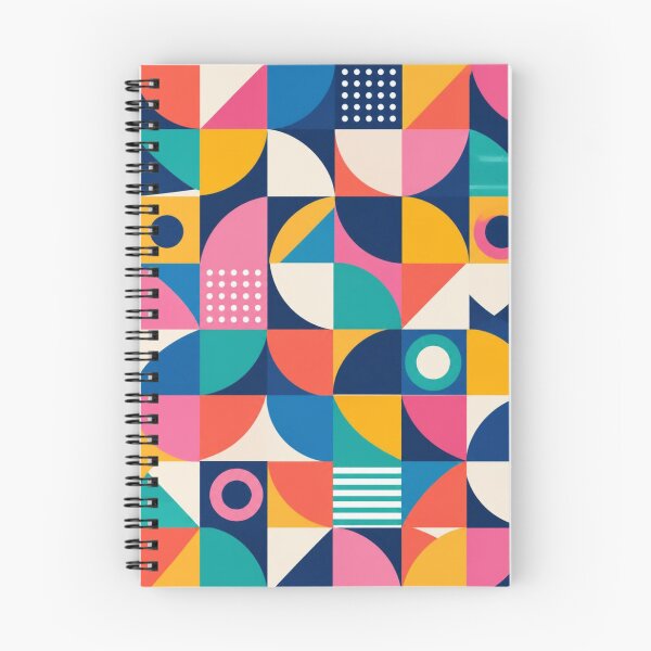 Item preview, Colourful Retro Geometric Abstract Pattern With Bold Shapes designed and sold by My Gluten Free Life UK.