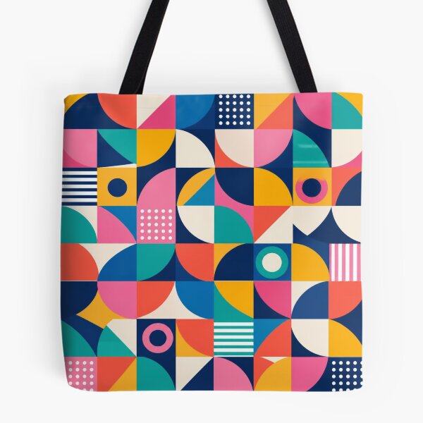 Item preview, Colourful Retro Geometric Abstract Pattern With Bold Shapes designed and sold by My Gluten Free Life UK.