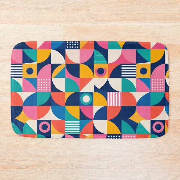 Item preview, Colourful Retro Geometric Abstract Pattern With Bold Shapes designed and sold by My Gluten Free Life UK.