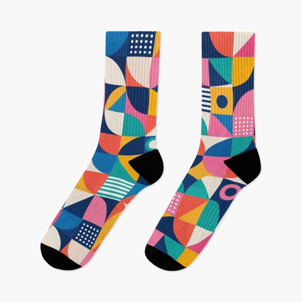Item preview, Colourful Retro Geometric Abstract Pattern With Bold Shapes designed and sold by My Gluten Free Life UK.