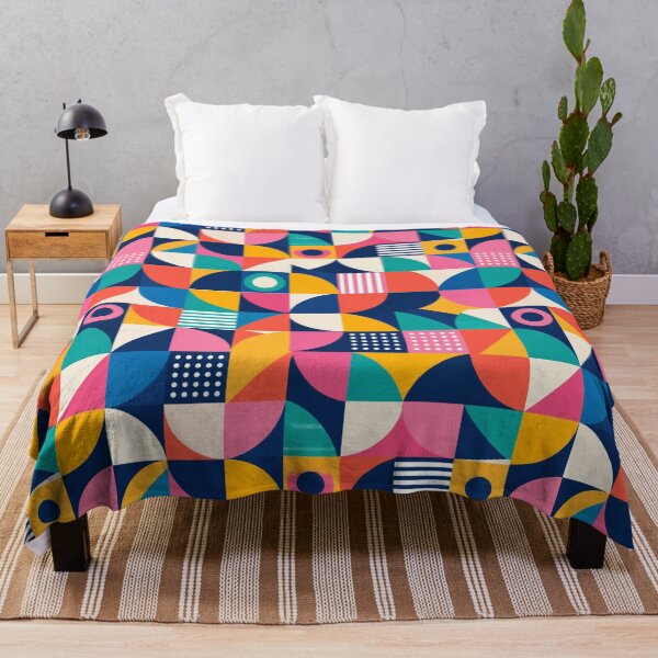 Item preview, Colourful Retro Geometric Abstract Pattern With Bold Shapes designed and sold by My Gluten Free Life UK.