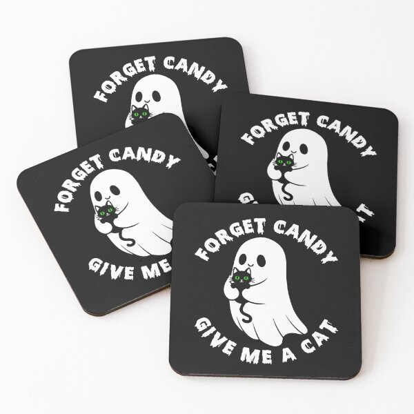 Item preview, Forget Candy Give Me a Cat - Funny Black Cat Ghost Halloween designed and sold by gunaone-design.