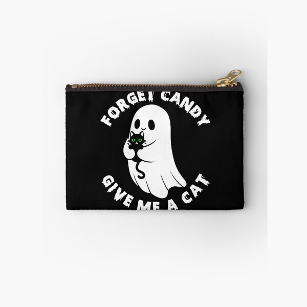 Item preview, Forget Candy Give Me a Cat - Funny Black Cat Ghost Halloween designed and sold by gunaone-design.