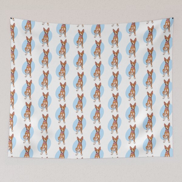 Item preview, cute dog in the blue bubble background designed and sold by Up Urban Fashion.