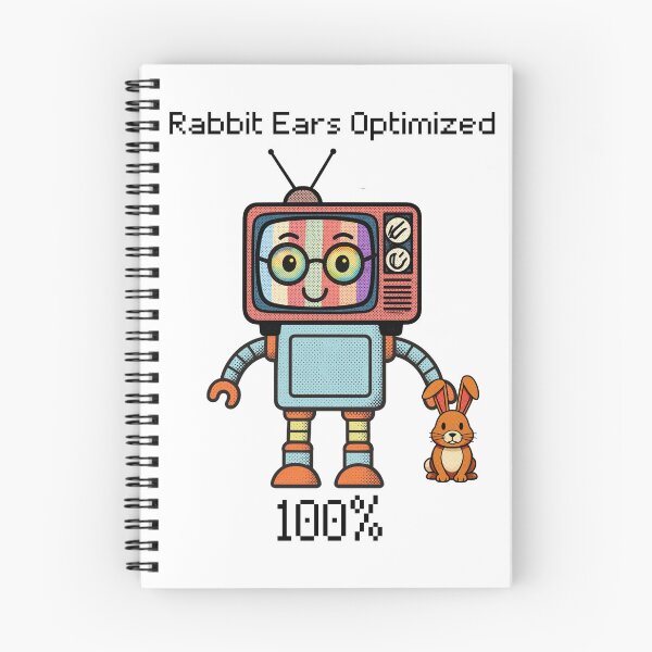 Item preview, Rabbit Ears Optimized TV Robot - 80s Retro Fun designed and sold by SunandShade.