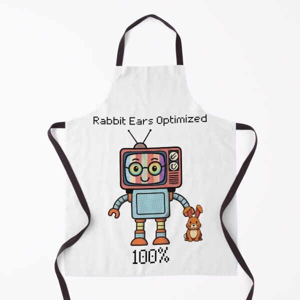 Item preview, Rabbit Ears Optimized TV Robot - 80s Retro Fun designed and sold by SunandShade.