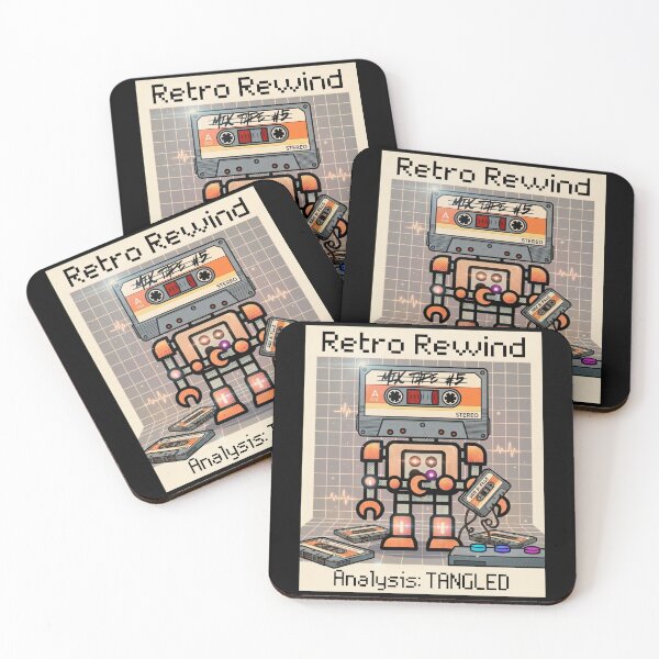Item preview, Retro Rewind Cassette Mix Tape Robot – Funny 80s Tech Mashup designed and sold by SunandShade.