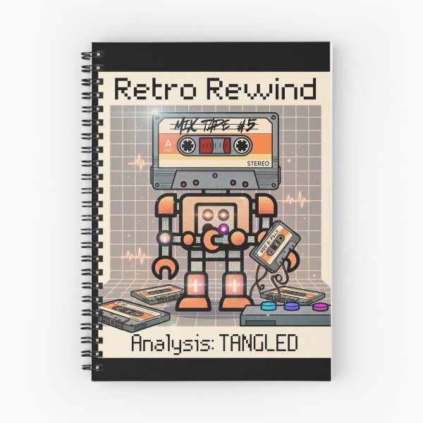 Item preview, Retro Rewind Cassette Mix Tape Robot – Funny 80s Tech Mashup designed and sold by SunandShade.