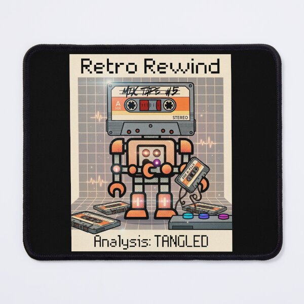 Item preview, Retro Rewind Cassette Mix Tape Robot – Funny 80s Tech Mashup designed and sold by SunandShade.
