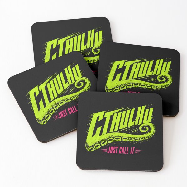 Item preview, Lovecraft Cthulhu – Just Call It Neon Slogan designed and sold by Fenay Designs.