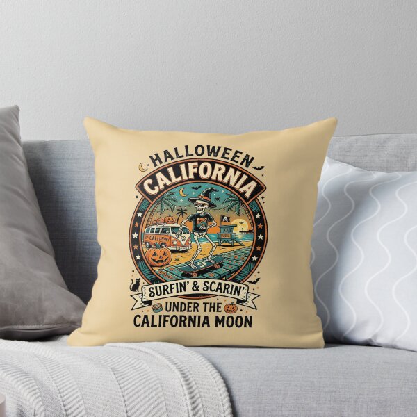 Artikelvorschau, Halloween in California - Surfin' & scarin' under the California moon entworfen und verkauft von ParadoxParadox.