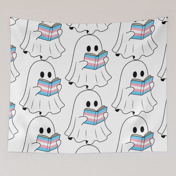 Item preview, Ghost With Book -Transgender Pride Halloween designed and sold by Cannaxes Studio.