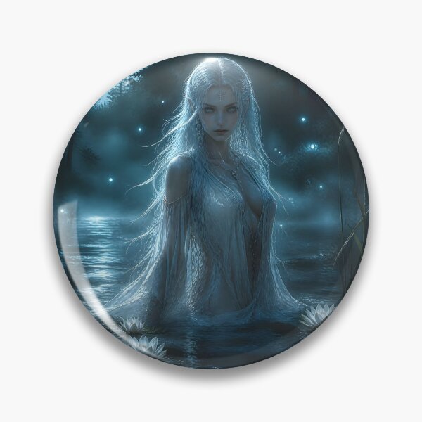 Item preview, Świtezianka – Slavic Water Nymph Mythical Art Print designed and sold by LittleBigGifts.