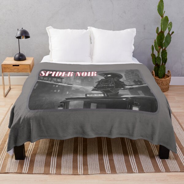 Item preview, Noir Web Slinger Black and White Brick Parody Spider Detective Fight Scene Large Design designed and sold by barefootmk.