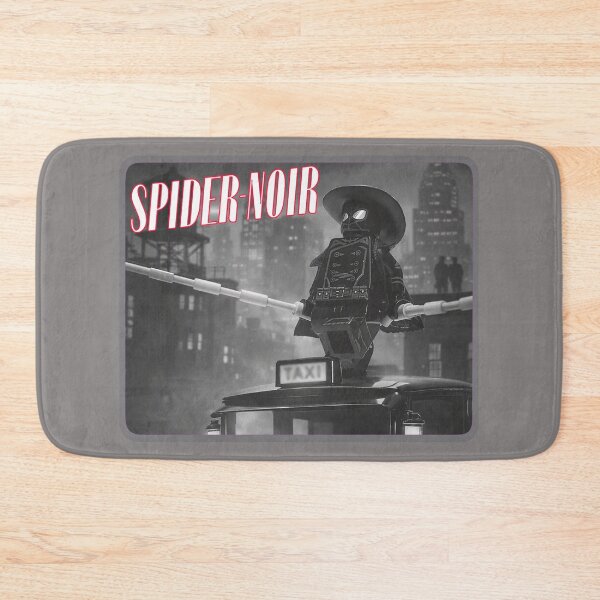 Item preview, Noir Web Slinger Black and White Brick Parody Spider Detective Fight Scene Large Design designed and sold by barefootmk.