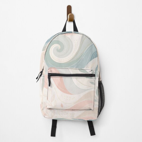 Item preview, Pastel Abstract Botanical Wave Pattern With Minimal Leaves designed and sold by My Gluten Free Life UK.