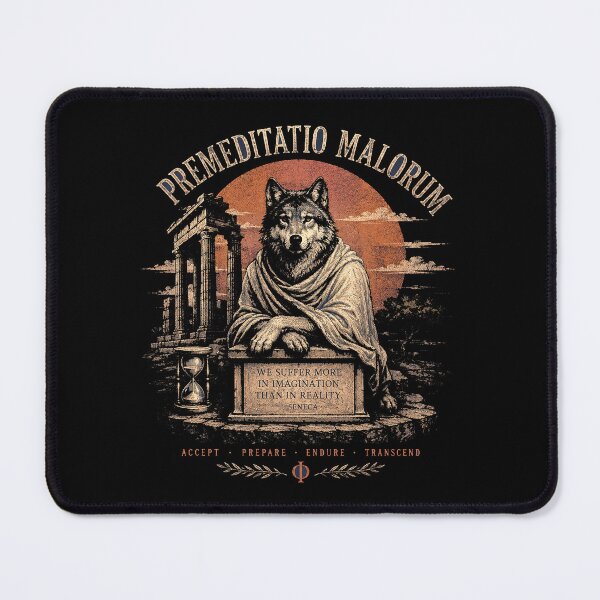 Item preview, Stoic Wolf – Premeditatio Malorum Philosophy Art designed and sold by Dogandesighn.