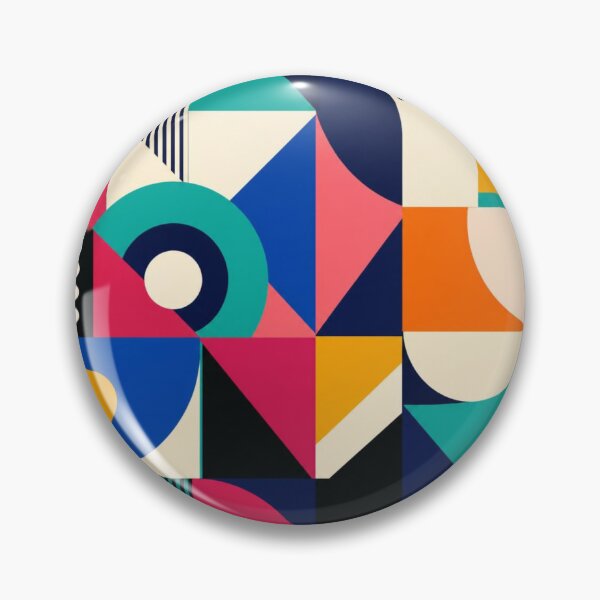 Item preview, Bold Retro Bauhaus Geometric Pattern In Bright Primary Colours designed and sold by My Gluten Free Life UK.
