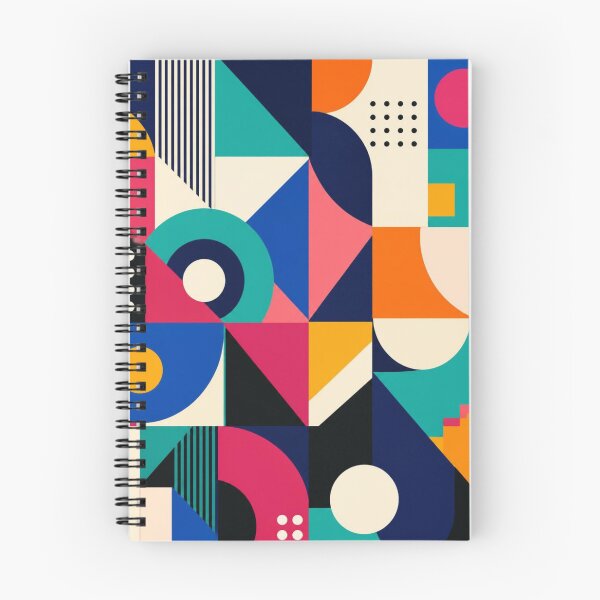 Item preview, Bold Retro Bauhaus Geometric Pattern In Bright Primary Colours designed and sold by My Gluten Free Life UK.