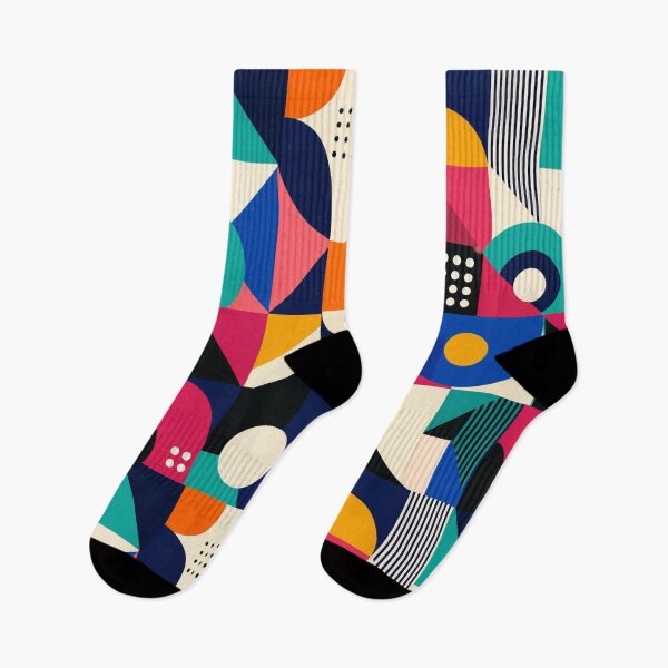 Item preview, Bold Retro Bauhaus Geometric Pattern In Bright Primary Colours designed and sold by My Gluten Free Life UK.