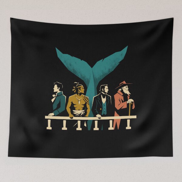 Item preview, Moby Dick Crew Beneath the Giant Whale Tail designed and sold by Fenay Designs.