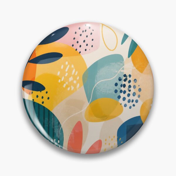 Item preview, Colourful Abstract Botanical Pattern With Organic Shapes And Rainbows designed and sold by My Gluten Free Life UK.
