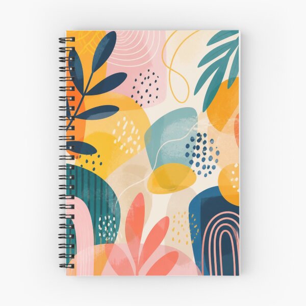 Item preview, Colourful Abstract Botanical Pattern With Organic Shapes And Rainbows designed and sold by My Gluten Free Life UK.